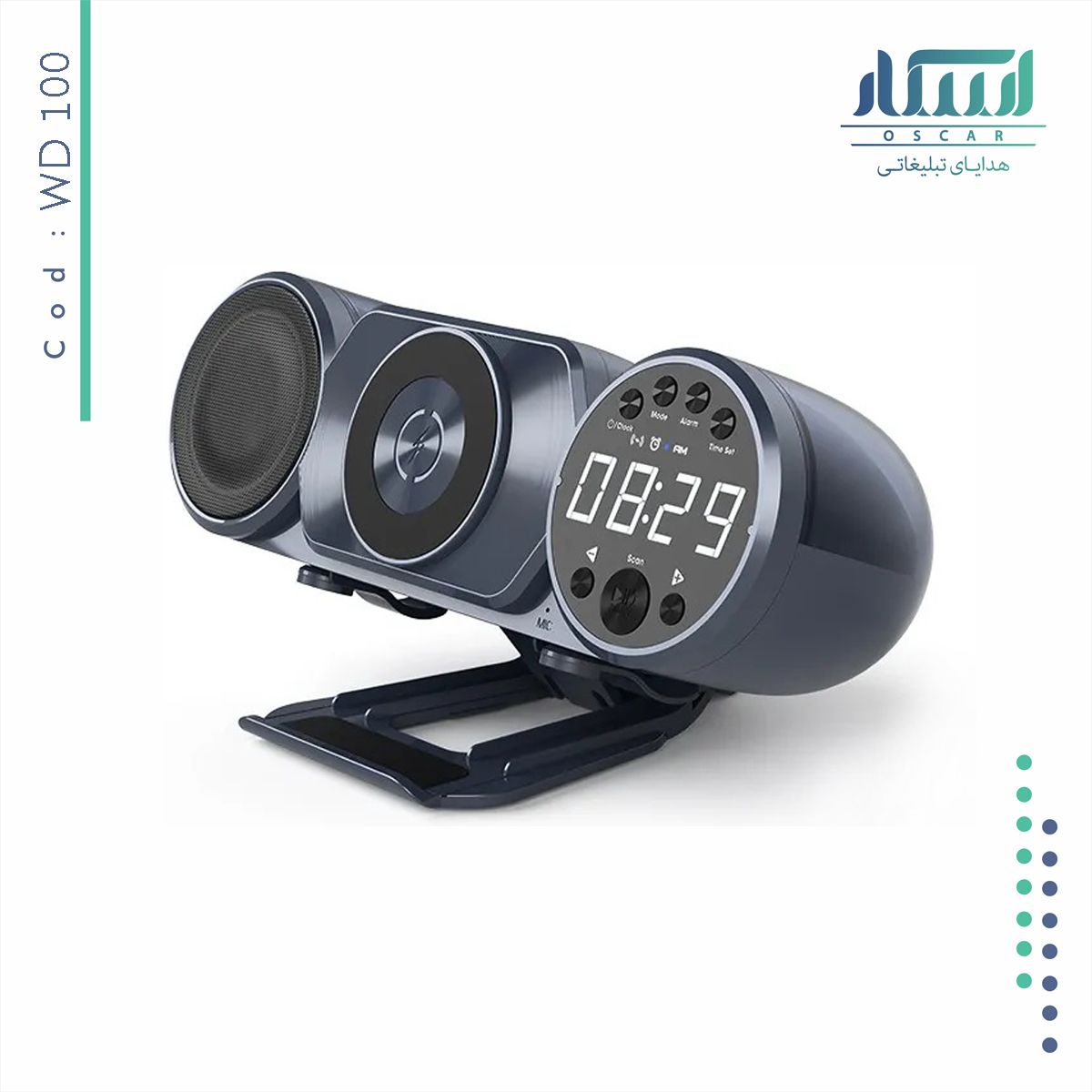 اسپیکر بلوتوث و شارژر وایرلس WD100